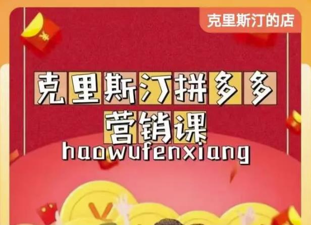 克里斯汀拼多多运营课，适合小白初涉平台，低成本入门-乌龙学社