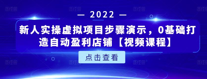 新人实操虚拟项目步骤演示，0基础打造自动盈利店铺【视频课程】-乌龙学社