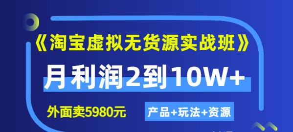 程哥《淘宝虚拟无货源实战班》线上第四期：月利润2到10W+（产品+玩法+资源)-乌龙学社
