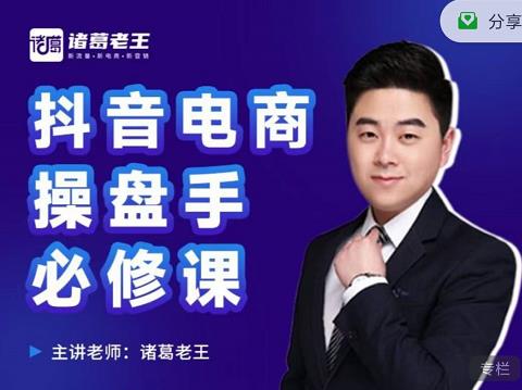 诸葛老王-抖音电商操盘手必修课：顶层设计，​起号破局，爆款运营，数据分析-乌龙学社