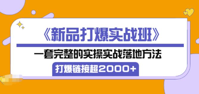 凌童《新品打爆实战班》,一套完整的实操实战落地方法，打爆链接超2000+（28节课)-乌龙学社