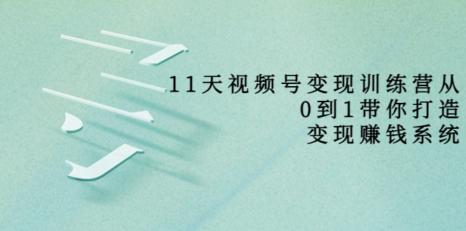 11天视频号变现训练营，从0到1打造变现赚钱系统（价值398元）-乌龙学社