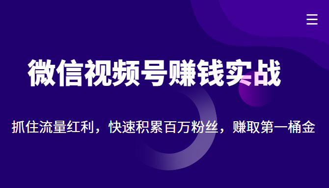 微信视频号赚钱实战：抓住流量红利，快速积累百万粉丝，赚取你的第一桶金-乌龙学社