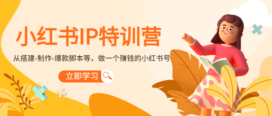 小红书IP特训营：从搭建-制作-爆款脚本等等，做一个赚钱的小红书号-乌龙学社