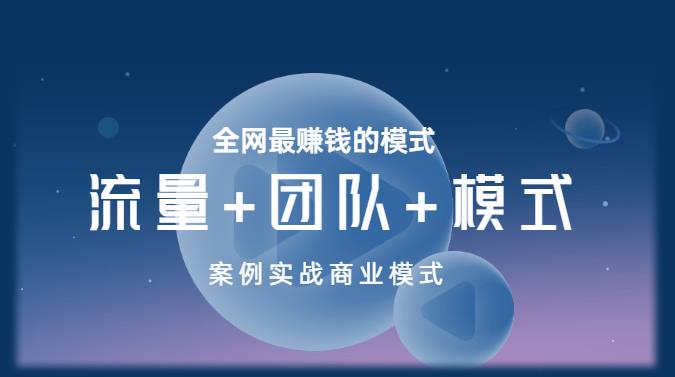 王冲老师《流量+团队+模式》商业模式实战课，全网最赚钱的模式-乌龙学社