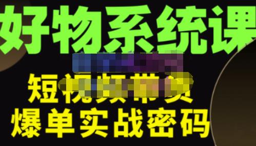 大嘴·好物短视频带货解析，学完你将懂的短视频带货底层逻辑，做出能表现的短视频-乌龙学社