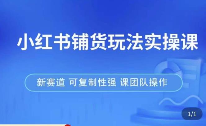 小红书铺货玩法实操课，流量大，竞争小，非常好做，新赛道，可复制性强，可团队操作-乌龙学社