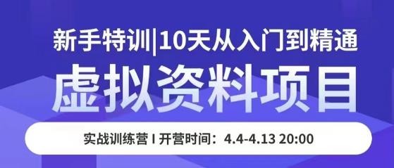 虚拟资料项目新手特训，10天从入门到精通，保姆级实操教学-乌龙学社