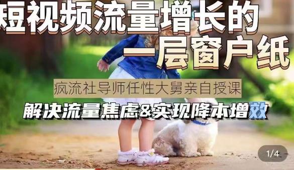 任性大舅·宠物行业短视频运营课(不讲废话)，短视频流量增长的一层窗户纸，解决流量焦虑&实现降本增效-乌龙学社