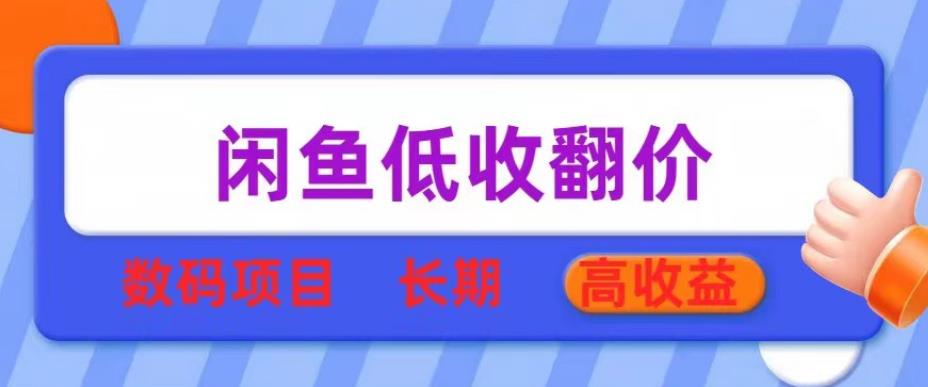 闲鱼低收翻价数码暴利项目，长期高收益【揭秘】-乌龙学社