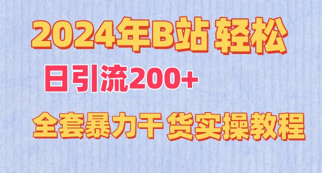 2024年B站轻松日引流200+的全套暴力干货实操教程【揭秘】-乌龙学社
