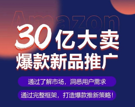 亚马逊·30亿大卖爆款新品推广，可复制、全程案例实操的爆款推新SOP-乌龙学社