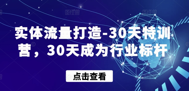 实体流量打造-30天特训营，30天成为行业标杆-乌龙学社