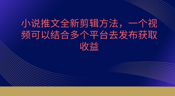 小说推文全新剪辑方法，一个视频可以结合多个平台去发布获取【揭秘】-乌龙学社