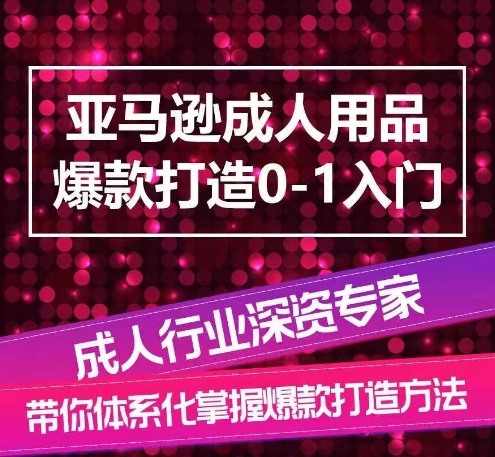 亚马逊成人用品爆款打造0-1入门，系统化讲解亚马逊成人用品爆款打造的流程-乌龙学社