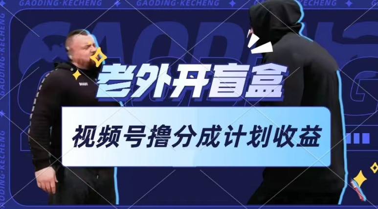 老外开盲盒视频，撸视频号分成计划收益，每天只需一小时，新手小白轻松上手【揭秘】-乌龙学社