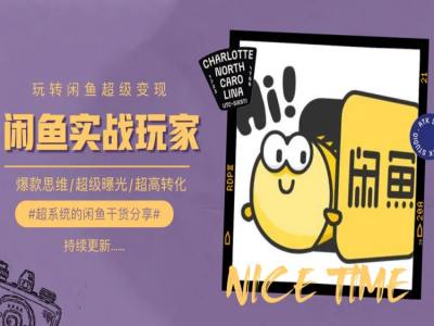 手把手教你0到1系统玩转闲鱼变现，爆款思维/超级曝光/超高转化-乌龙学社