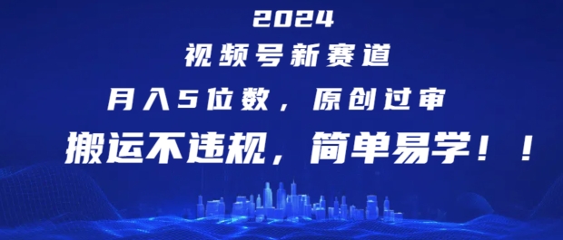 2024视频号新赛道，月入5位数+，原创过审，搬运不违规，简单易学【揭秘】-乌龙学社
