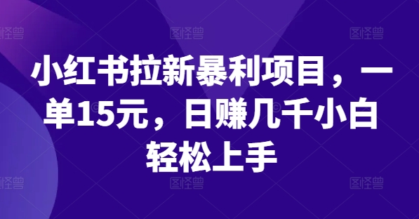 小红书拉新暴利项目，一单15元，日赚几千小白轻松上手【揭秘】-乌龙学社