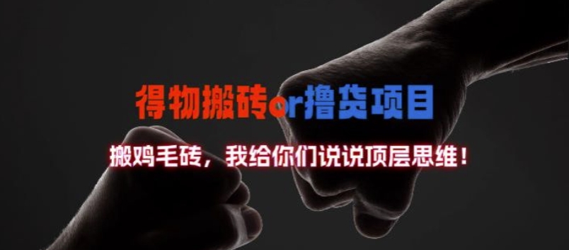 得物搬砖撸货项目?掰下数据，我给你们说说顶层思维【揭秘】-乌龙学社