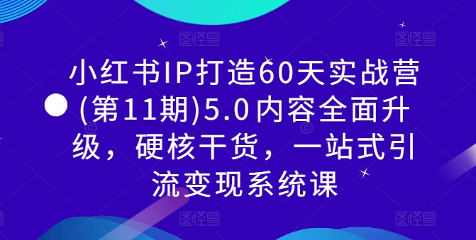 小红书IP打造60天实战营(第11期)5.0​内容全面升级，硬核干货，一站式引流变现系统课-乌龙学社