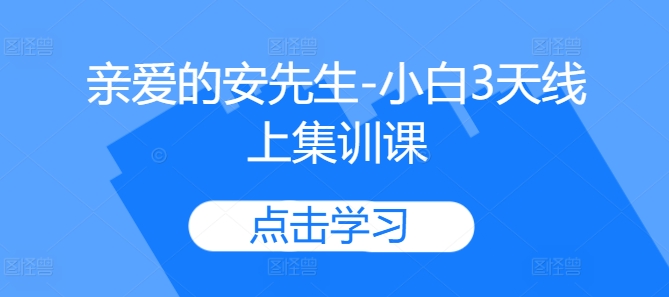 亲爱的安先生-小白3天线上集训课-乌龙学社