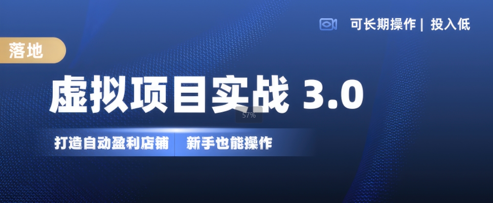 虚拟项目实战3.0，打造自动盈利店铺，可长期操作投入低，新手也能操作-乌龙学社
