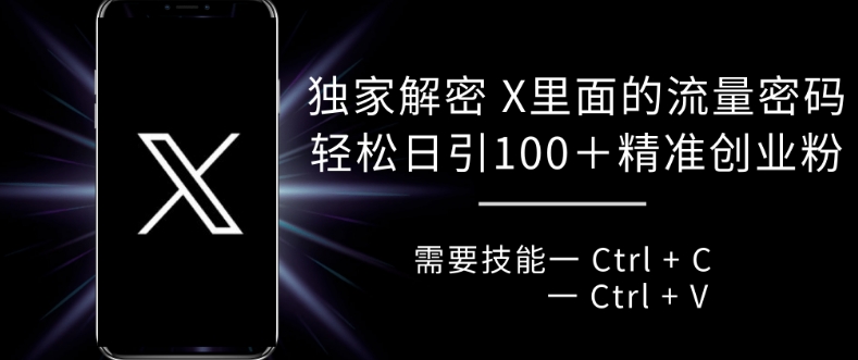 独家解密 X 里面的流量密码，复制粘贴轻松日引100+-乌龙学社