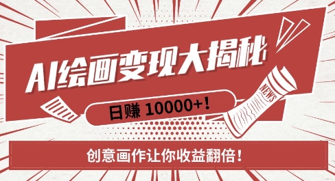 AI梦境绘画致富秘籍，复制粘贴，新手也能快速掌握，创意画作让你收益翻倍-乌龙学社