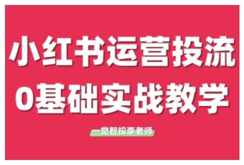 小红书运营投流，小红书广告投放从0到1的实战课，学完即可开始投放-乌龙学社