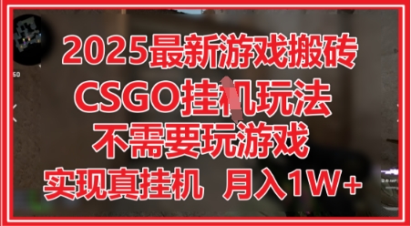 2025最新游戏搬砖，CSGO挂G，不需要玩游戏，实现真挂G，月入1W+【揭秘】-乌龙学社