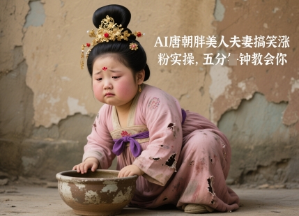 AI唐朝胖美人夫妻搞笑涨粉实操，五分钟教会你-乌龙学社
