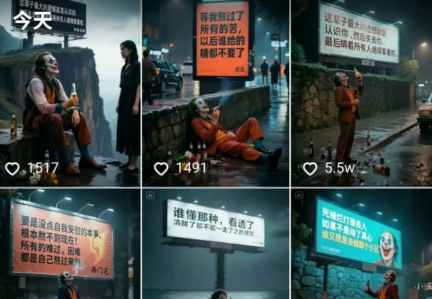 一条视频竟然15W赞！用AI制作小丑自嘲扎心文案视频，当下非常火爆的短视频流量神器-乌龙学社
