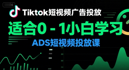 Tiktok短视频广告投放，适合0-1小白学习ADS短视频投放课-乌龙学社