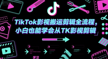 TikTok影视搬运剪辑全流程，小白也能学会从TK影视剪辑-乌龙学社