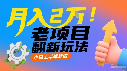 月入2W！老项目翻新玩法，小白上手就能做，非常容易上手-乌龙学社