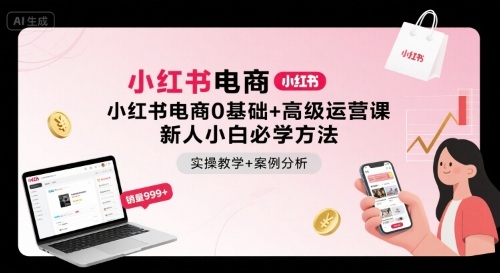 小红书电商0基础+高级运营课，新人小白必学方法，实操教学+案例分析-乌龙学社