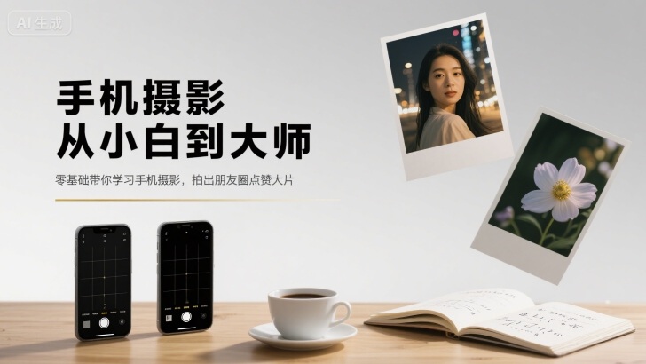 手机摄影从小白到大师，零基础带你学习手机摄影，拍出朋友圈点赞大片-乌龙学社