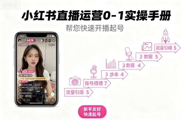 小红书直播运营0-1实操手册，帮您快速开播起号-乌龙学社