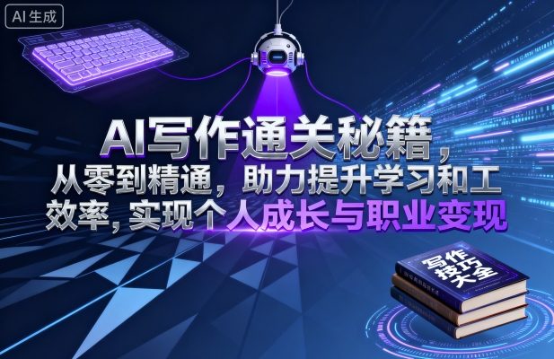 AI写作通关秘籍，从零到精通，助力提升学习和工作效率，实现个人成长与职业变现-乌龙学社