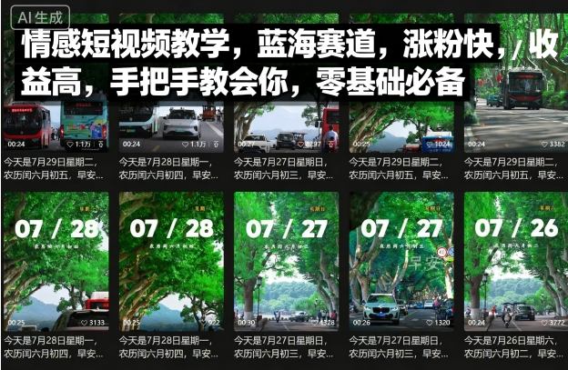 情感短视频教学，蓝海赛道，涨粉快，收益高，手把手教会你，零基础必备-乌龙学社