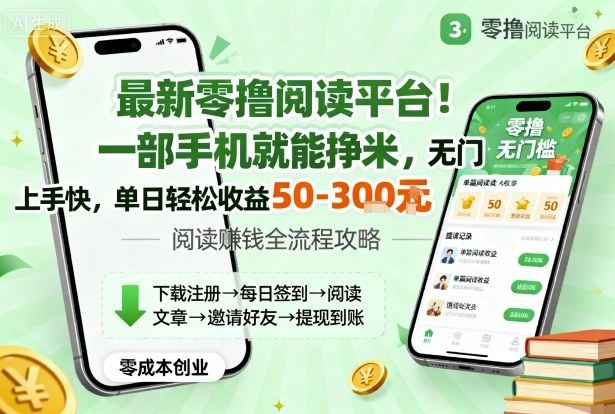 最新零撸阅读平台！一部手机就能挣米，无门槛上手快，单日轻松收益50-3张【揭秘】-乌龙学社