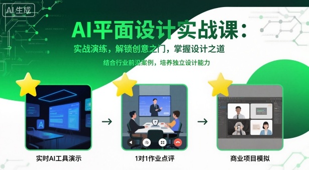 AI平面设计实战课，实战演练，解锁创意之门，掌握设计之道-乌龙学社