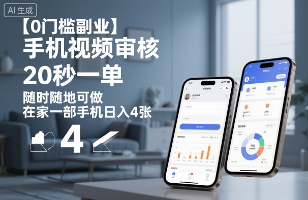 【0门槛副业】手机视频审核，20秒一单，随时随地可做，在家一部手机日入4张【揭秘】-乌龙学社