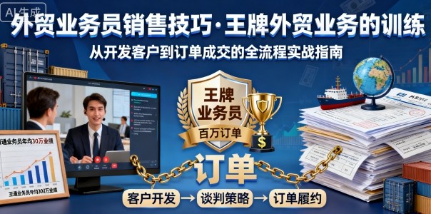 外贸业务员销售技巧，王牌外贸业务的训练-乌龙学社