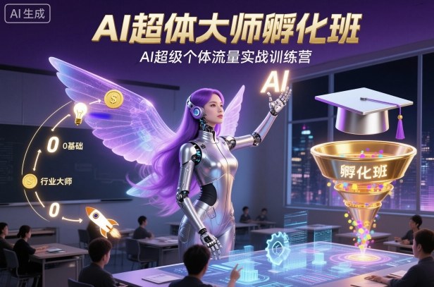 AI超体大师孵化班，AI超级个体流量实战训练营-乌龙学社