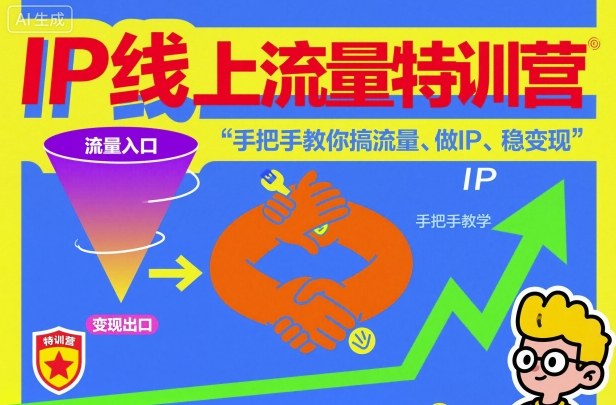 IP线上流量特训营，手把手教你搞流量、做IP、稳变现-乌龙学社