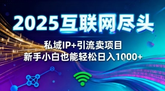 2025网创尽头王炸项目！私域IP+精准引流，新手小白在家躺賺日入1k，零经验也能上手【揭秘】-乌龙学社