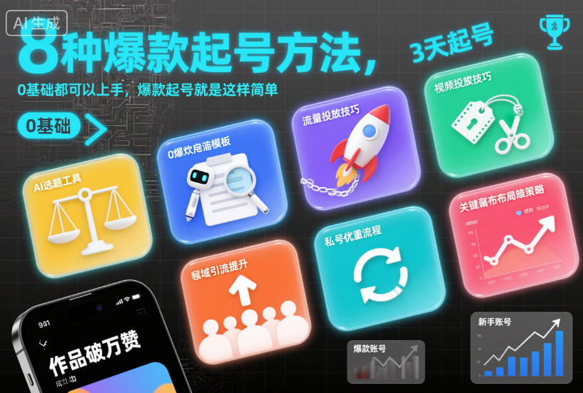 8种爆款起号方法，0基础都可以上手，爆款起号就是这样简单-乌龙学社