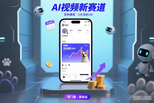 AI视频新赛道，宠物播客仅注册5天涨粉2W，收益非常可观-乌龙学社